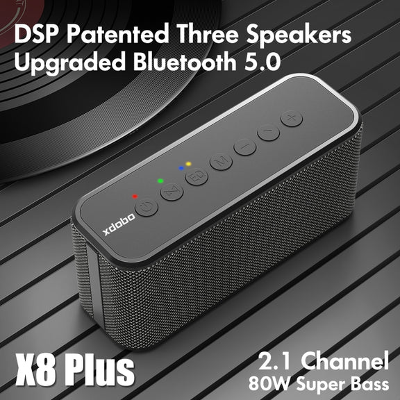 XDOBO X8 Plus 80W Wireless Bluetooth Speaker Outdoor Subwoofer Support TWS & TF Card & U Disk (Red)