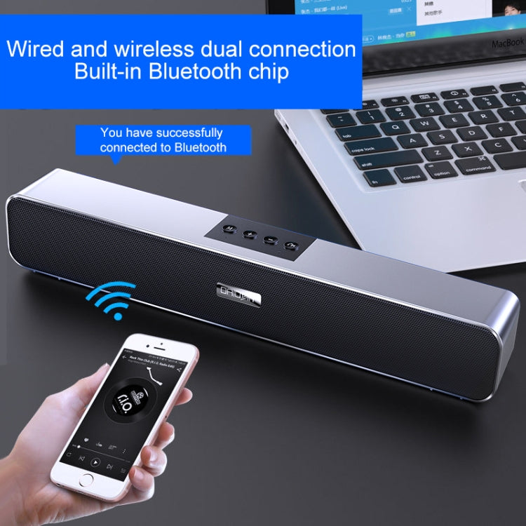 YINDIAO A36 Bluetooth 5.0 Smart Subwoofer Computer Wireless Bluetooth Speaker, Bluetooth Upgrade Version(Black)