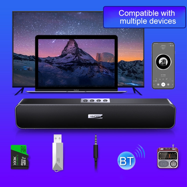 YINDIAO A36 Bluetooth 5.0 Smart Subwoofer Computer Wireless Bluetooth Speaker, Bluetooth Upgrade Version(Black)