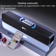 YINDIAO A36 Bluetooth 5.0 Smart Subwoofer Computer Wireless Bluetooth Speaker, Bluetooth Standard Version(Black)