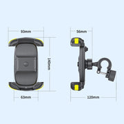 Motorcycle Bicycle Phone Riding Holder Bracket (Yellow)