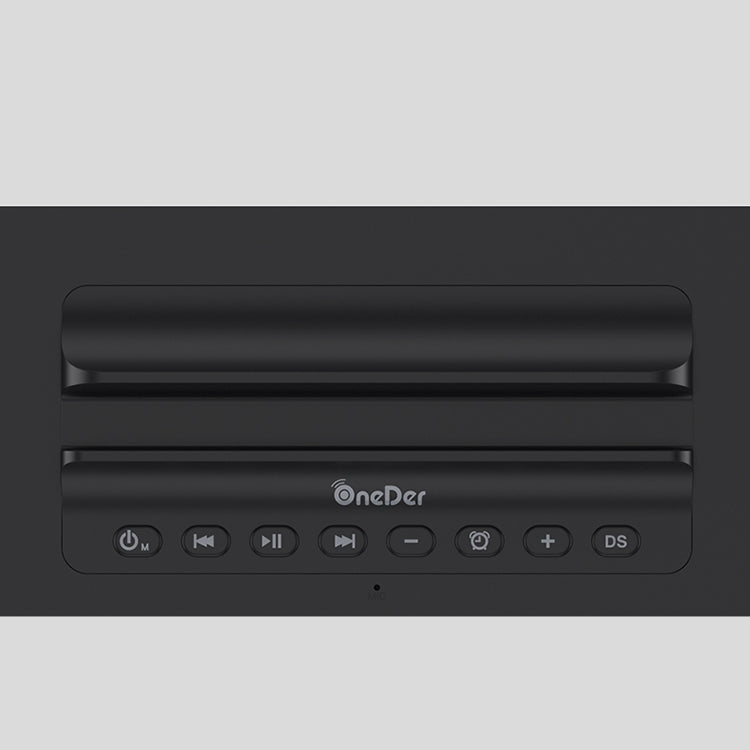 Oneder V06 Smart Sound Box Wireless Bluetooth Speaker, LED Screen Alarm Clock, Support Hands-free & FM & TF Card & AUX & USB Drive (Black)
