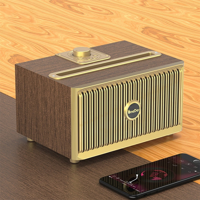 Oneder V6 Portable Wireless Bluetooth Speaker, Support Hands-free & FM & TF Card & AUX & USB Drive (Bronze)