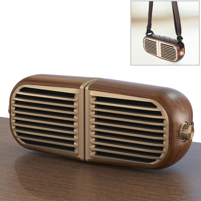 Oneder V8 Magnetic Suction Pair Stereo Sound Box Wireless Bluetooth Speaker with Strap, Support Hands-free & TF Card & AUX & USB Drive(Bronze)
