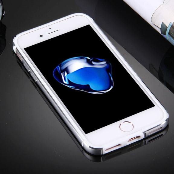 For iPhone 8 Plus & 7 Plus   TPU + Aluminum Alloy Bumper Frame(Silver)