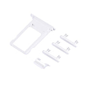 Card Tray + Volume Control Key + Power Button + Mute Switch Vibrator Key for iPhone 7 Plus(Silver)