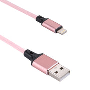 1m 2A USB to 8 Pin Nylon Weave Style Data Sync Charging Cable(Pink)