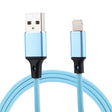 1m 2A USB to 8 Pin Nylon Weave Style Data Sync Charging Cable(Blue) - Normal Style Cable by PMC TechLife | Online Shopping South Africa | PMC TechLife | Buy Now Pay Later Mobicred