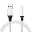 1m 2A USB to 8 Pin Nylon Weave Style Data Sync Charging Cable(White) - Normal Style Cable by PMC TechLife | Online Shopping South Africa | PMC TechLife | Buy Now Pay Later Mobicred