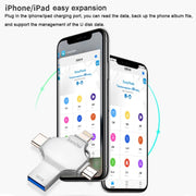 4 in 1 16GB USB 3.0 + 8 Pin + Mirco USB + USB-C / Type-C Dual-use Flash Drive with OTG Function