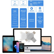 4 in 1 16GB USB 3.0 + 8 Pin + Mirco USB + USB-C / Type-C Dual-use Flash Drive with OTG Function