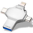 4 in 1 128GB USB 3.0 + 8 Pin + Mirco USB + USB-C / Type-C Dual-use Flash Drive with OTG Function - U Disk & Card Reader by PMC TechLife | Online Shopping South Africa | PMC TechLife | Buy Now Pay Later Mobicred