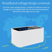 CDA30 20W 3 USB Ports + USB-C / Type-C Ports Multi-function Charger with LED Display, EU Plug