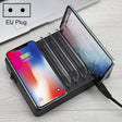 50W 6 USB Ports + 2 USB-C / Type-C Ports + Wireless Charging Multi-function Charger with LED Display & Detachable Bezel, EU Plug - Multifunction Charger by PMC TechLife | Online Shopping South Africa | PMC TechLife | Buy Now Pay Later Mobicred