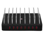 X6 96W 2.4A 8 USB Ports Smart Charger with Detachable Bezel, UK Plug(Black)