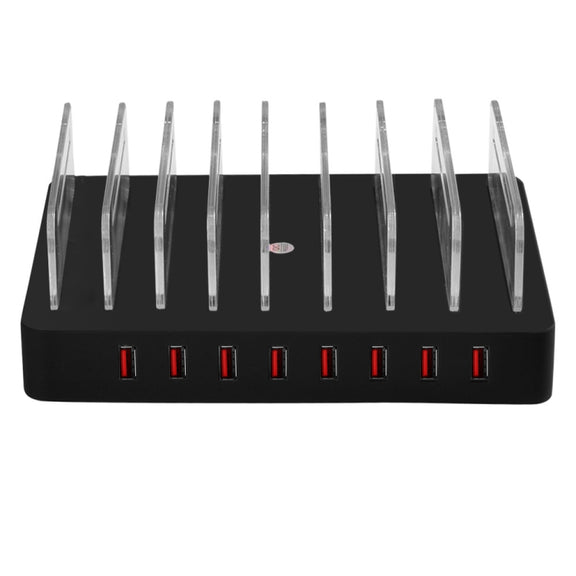 X6 96W 2.4A 8 USB Ports Smart Charger with Detachable Bezel, UK Plug(Black)
