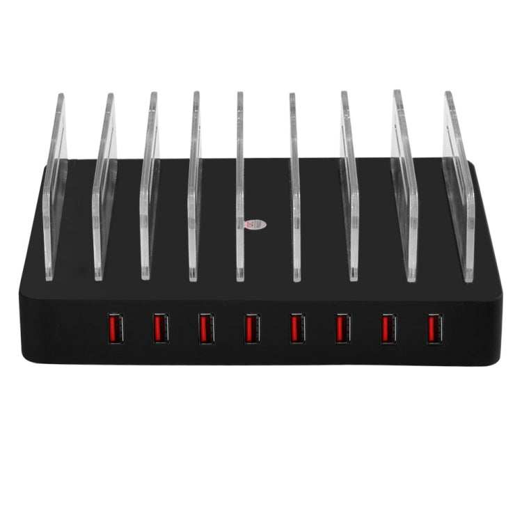 X6 96W 2.4A 8 USB Ports Smart Charger with Detachable Bezel, UK Plug(Black)