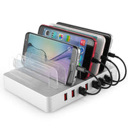 X6 96W 2.4A 8 USB Ports Smart Charger with Detachable Bezel, UK Plug(Black)