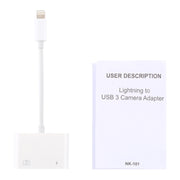 NK101 8 Pin to USB Camera Reader Adapter, Compatible with IOS 9.1 and Above Systems