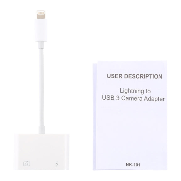 NK101 8 Pin to USB Camera Reader Adapter, Compatible with IOS 9.1 and Above Systems