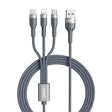 REMAX RC-070TH 1.2m 2A 3 in 1 USB to 8 Pin & USB-C / Type-C & Micro USB Charging Cable(Silver) - Multifunction Cable by REMAX | Online Shopping South Africa | PMC TechLife | Buy Now Pay Later Mobicred