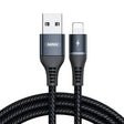 REMAX RC-152I 1m 2.4A USB to 8 Pin Colorful Breathing Data Cable(Black) - Normal Style Cable by REMAX | Online Shopping South Africa | PMC TechLife | Buy Now Pay Later Mobicred