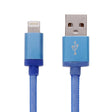 1m Net Style Metal Head 8 Pin to USB Data / Charger Cable(Blue) - free shipping - PMC TechLife - Order now!