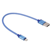 1m Net Style Metal Head 8 Pin to USB Data / Charger Cable(Blue)