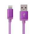 1m Net Style Metal Head 8 Pin to USB Data / Charger Cable(Purple) - Normal Style Cable by PMC TechLife | Online Shopping South Africa | PMC TechLife | Buy Now Pay Later Mobicred