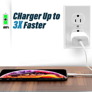 1m Net Style Metal Head 8 Pin to USB Data / Charger Cable(Purple)