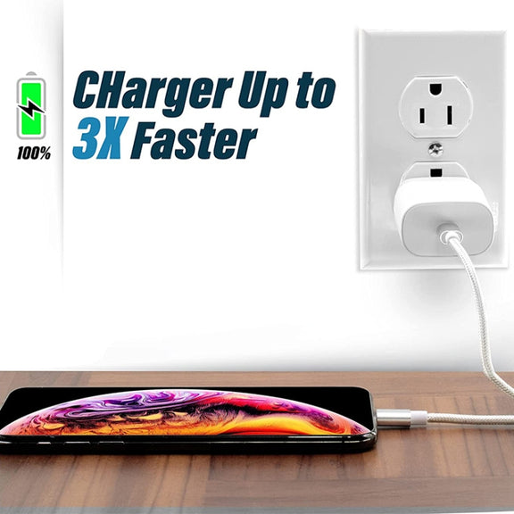 1m Net Style Metal Head 8 Pin to USB Data / Charger Cable(Purple)