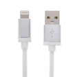 1m Net Style Metal Head 8 Pin to USB Data / Charger Cable(White) - Normal Style Cable by PMC TechLife | Online Shopping South Africa | PMC TechLife | Buy Now Pay Later Mobicred