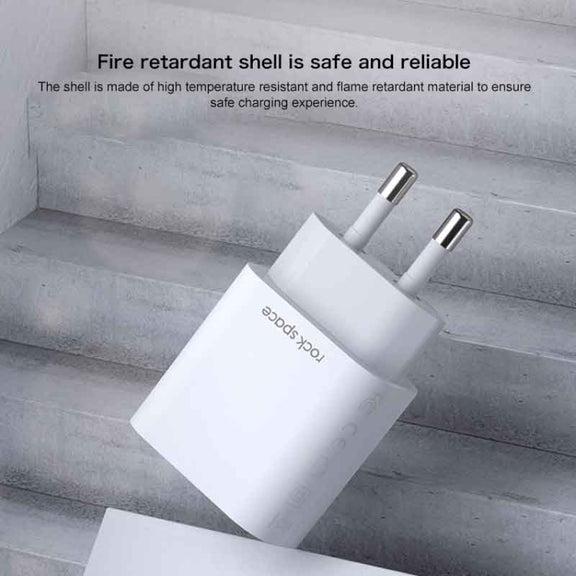 ROCK SPACE HGF-058U-A T48 QC3.0 USB Single Port Travel Charger, US Plug