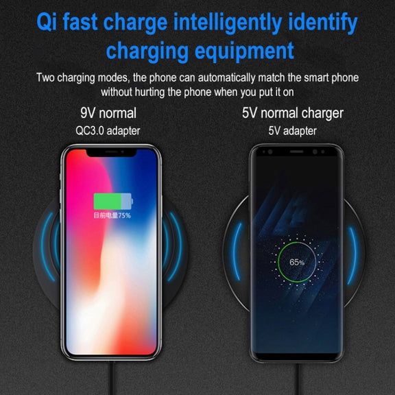 964 10W Lightweight Portable Smart Wireless Charger(White)