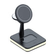 991 3 in 1 15W Electromagnetic Induction Wireless Fast Charging with 360 Degree Rotating Holder(Black) - Wireless Charger by PMC TechLife | Online Shopping South Africa | PMC TechLife | Buy Now Pay Later Mobicred