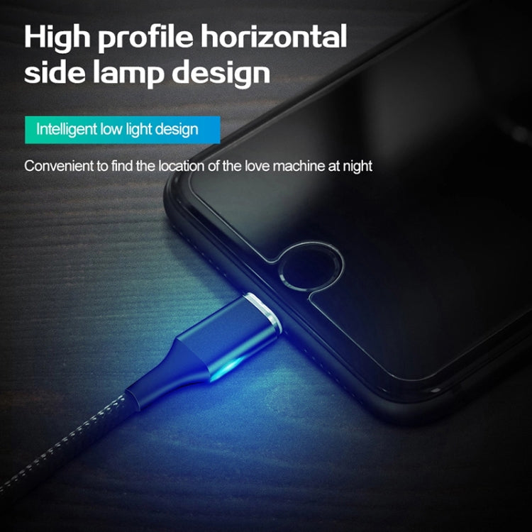 M11 3 in 1 5A USB to 8 Pin + Micro USB + USB-C / Type-C Nylon Braided Magnetic Data Cable, Cable Length: 2m (Silver)