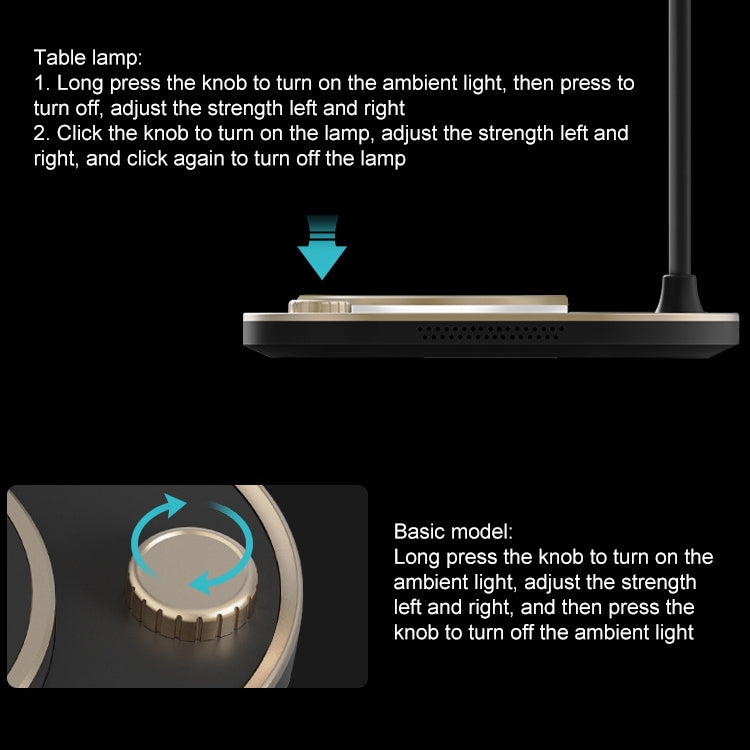X3 15W 3 in 1 Wireless Charger, Table Lamp (Green)
