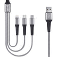 IVON CA39 2.4A Max 8 Pin + Type-C + Micro USB 3 in 1 Charging Cable, Length: 1.2m - Multifunction Cable by IVON | Online Shopping South Africa | PMC TechLife | Buy Now Pay Later Mobicred