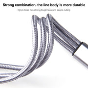 IVON CA39 2.4A Max 8 Pin + Type-C + Micro USB 3 in 1 Charging Cable, Length: 1.2m