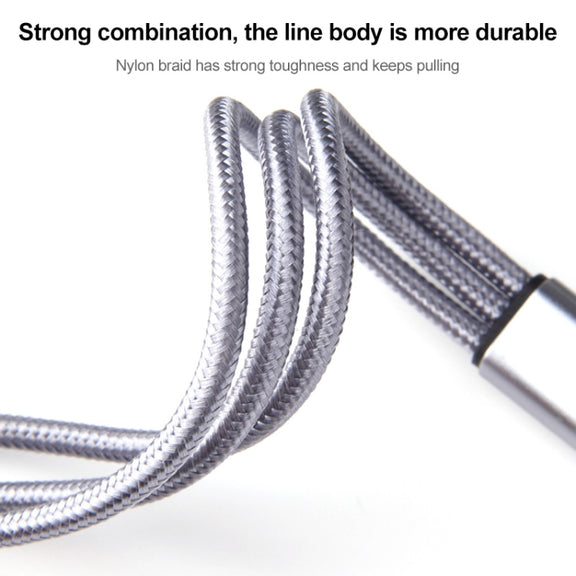 IVON CA39 2.4A Max 8 Pin + Type-C + Micro USB 3 in 1 Charging Cable, Length: 1.2m