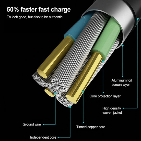 IVON CA51 2.4A USB to 8 Pin + Micro USB 2 in 1 Charging Sync Data Cable, Length: 1m(Silver)