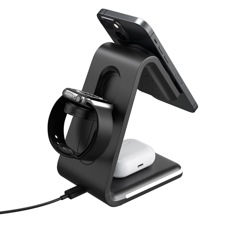 B17 3 in 1 Magnetic Wireless Vertical Charger (Black)