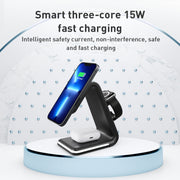 B17 3 in 1 Magnetic Wireless Vertical Charger (White)