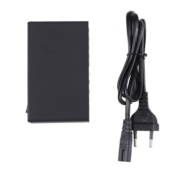 MFT-03Q 10 in 1 65W QC3.0 USB Smart Fast Charger, EU Plug(Black)
