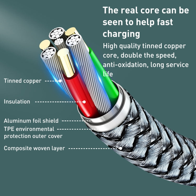 REMAX RC-009i 1m 2.22A USB-C / Type-C to 8 Pin 20W PD Fast Charging Data Cable(Silver)
