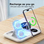 30W 4 in 1 Multifunctional Wireless Charger (White)
