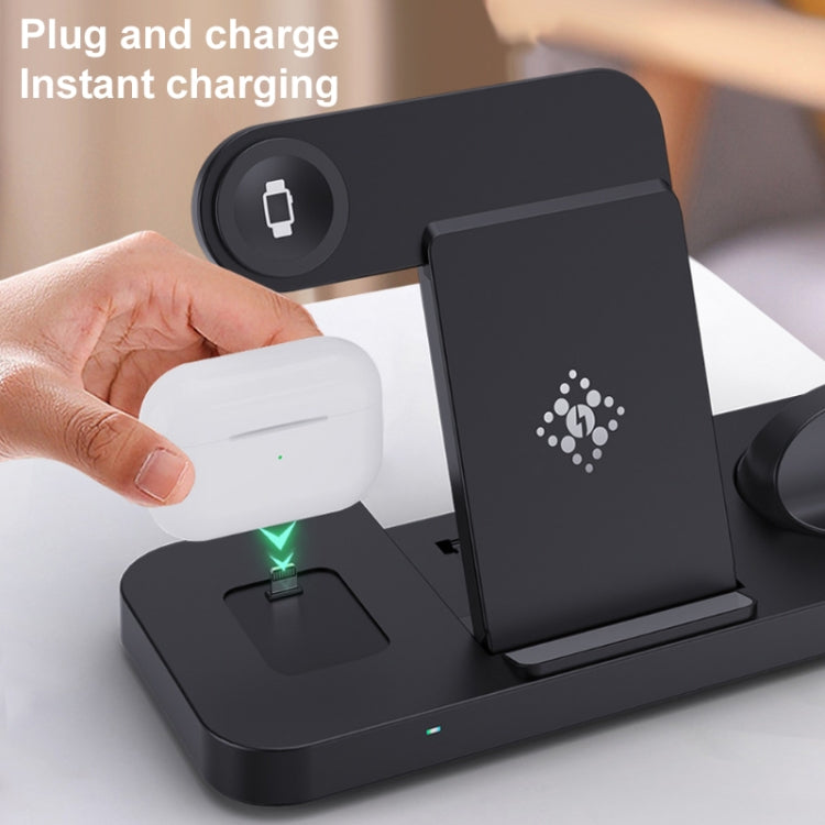 6 in 1 Multifunctional Foldable Vertical Wireless Charger (White)