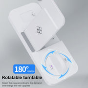 6 in 1 Multifunctional Foldable Vertical Wireless Charger (White)