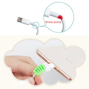 2 PCS Anti-break USB Charge Cable Winder Protective Case Protection Sleeve(Black)