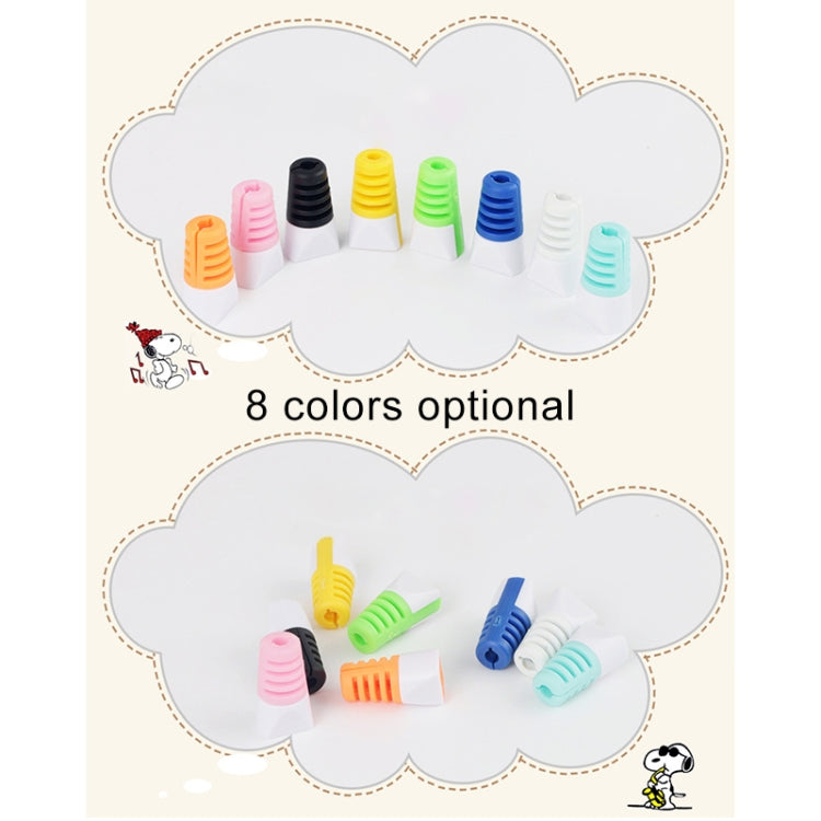2 PCS Anti-break USB Charge Cable Winder Protective Case Protection Sleeve(Black)